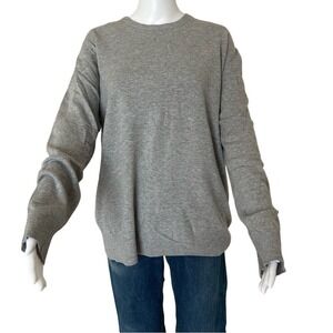 American Apparel Grey Long Sleeve Crewneck Sweater Size L